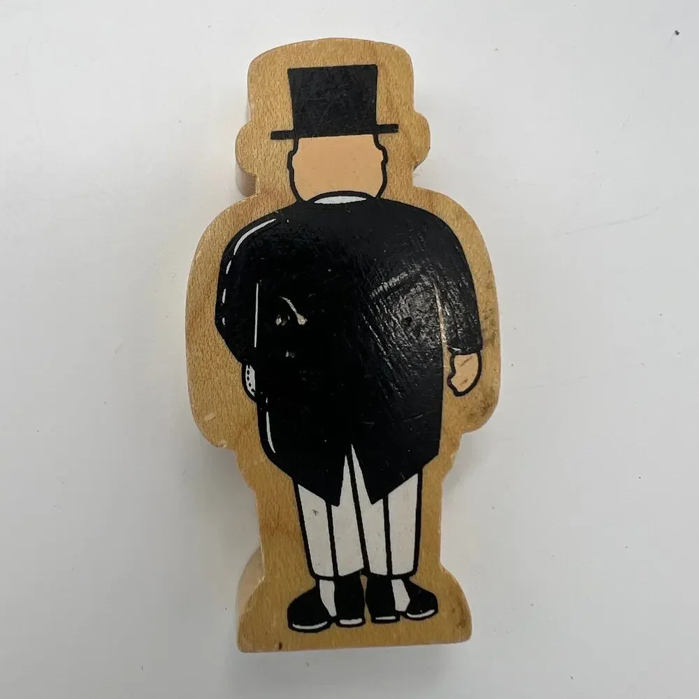 Thomas Wooden Train Figure Lot of 6 Sir Topham Hatt Signs Bush 2001 Gullane VTG